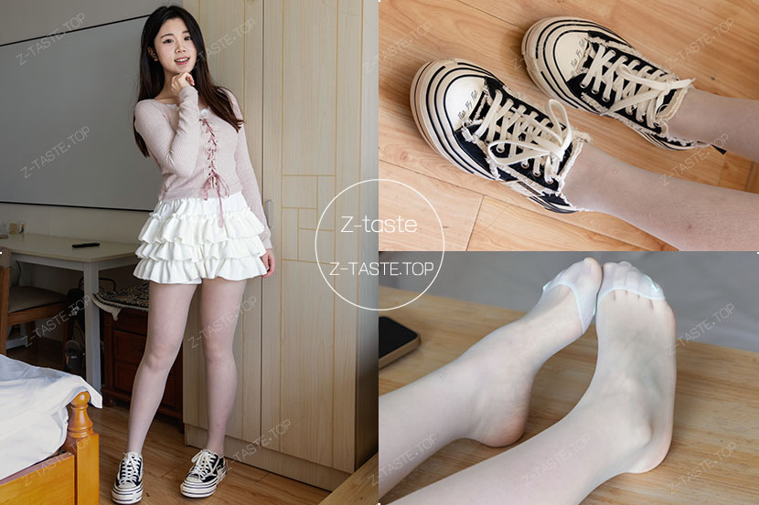 甜予摄影 274期：甜宝-帆布鞋、肉色丝袜（完整版）